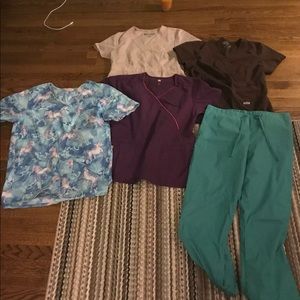 Nursing scrub bundle GREYS TOP ONLY (2)
